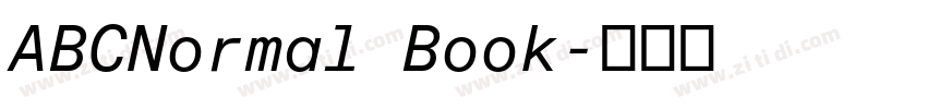 ABCNormal Book字体转换
